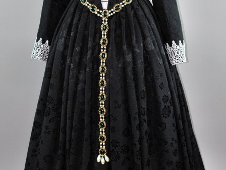 Black Venetian Renaissance Gown