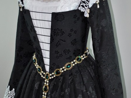 Black Venetian Renaissance Gown