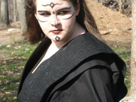 Tonya in her Dark Sith costume.