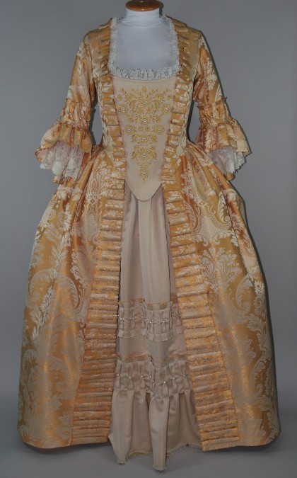 Gold Embroidered 18th Century Gown